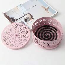 1pc Mosquito Coil Holder With Lid, Support Rack, Mosquito Coil Tray, Outdoor Camping Mosquito Coil Burner Holder - View 4