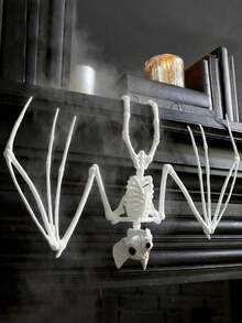 Halloween Decorations: Realistic Bat Skeleton And Scary Bat Skull - Haunted House Party Atmosphere Props, Home Hanging Decor; Suitable For Halloween Themed Party Backdrop Arrangement, Also Suitable For Autumn/Winter Season And Christmas Holiday Decor. - Multicolor - View 1