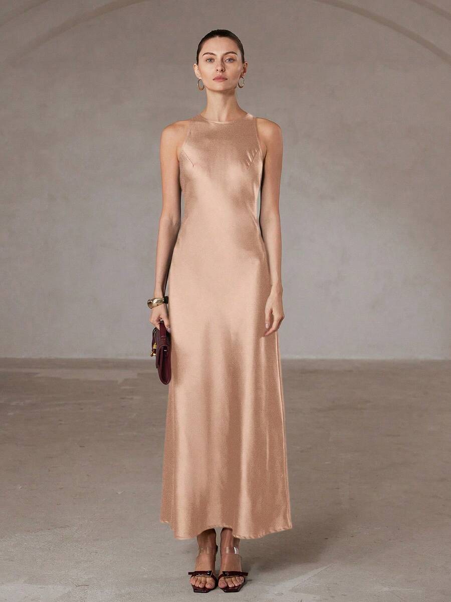 Women Midi Dresses - 淡粉紅色 - 查看 1