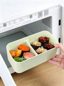 1pc-Detachable Bento Box, Sturdy And Durable, Can Be Used As Snack Box, Lunch Box, Divided Lunch Box, Suitable For Picnic, Cafeteria, Kitchen Storage And Organization, Kitchen Supplies - Detachable Bento Box, Suitable For Work, Travel, Study Supplies - Multicolor - View 3