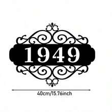 Custom Metal Address Plate/Personalized Door Number Plaque/Outdoor Metal Sign/Housewarming Gift, 5 Sizes Available! - Black - View 18