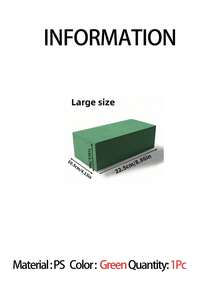 1/4/8/12pcs Rectangular High Density Dry Floral Foam, Suitable For Fresh Flowers, Can Be Trimmed To Size. Dimensions: 11.5*7.5*4cm (4.53*2.95*1.57inch). Ideal Floral Material For Making Wet Floral Arrangements. Also Suitable For Fresh Flower Baskets, Flower Shops, Fresh And Artificial Flowers. Engagement Party, Spring & Summer Decor, Valentine's Day, Wedding Decorations, Wedding Accessories. - Green - View 16