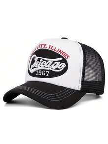 2026 New Hip Hop Skateboard Cap Chicago 1967 Embroidered Baseball Hat Outdoor Daily Commute Decorative Sun Hat Unisex Breathable Mesh Cap - CHICAGO1967 - View 3