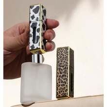 2PCS 5ml Refillable Square Perfume Sp Bott, Bottom-Filling Frances Perfume Atomizer Leopard Print And Cow Pattern - 豹紋和乳牛圖案 - 查看 4