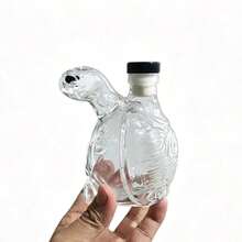 1 Stück 300ml robuster Tier-Glas Whiskey/Brandy/Likör Karaffe - Schildkröten-Form, mit stabilem Boden, geeignet für Bar & Heimnutzung, einzigartiges Geschenkidee, Reise-Getränkebehälter, elegantes künstlerisches Barequipment - als Bild - Übersicht 8
