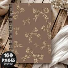1pc Fun Animal Pattern Spiral Notebook, Spotted Pattern, Bow, Leopard Print, Zebra Print, Teacher, Back To School Gift, Learning Gift, Travel Notebook, Writing Notebook School Office Supplies, Home Notebook, Personal Organizer, Office Supplies - G - View 6