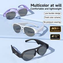 Lunettes intelligentes 6.0 style 2026 avec écouteurs HIFI sans fil, double haut-parleur, commande tactile, recharge USB Type-C, idéal pour la musique et les appels, écouteurs sans fil,Lunettes modernes,Connectivité sans fil, écouteurs sans fil, pour cadeau d'été - Voir 2