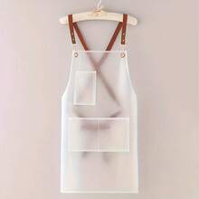 Kitchen Apron With Pockets, Plastic Waterproof Transparent Work Apron, Unisex, Suitable For Cooking, Cleaning, Washing - Multicolor - View 10