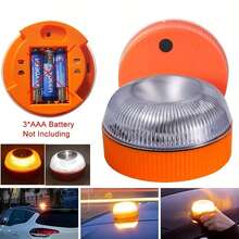 1 Magnetic Emergency LED Warning Light-Portable Safety Flashing Warning Light, Powered By AAA Batteries, Suitable For Vehicles, Operating Voltage ≤36V, Batteries Not Included - A - View 3