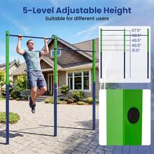 Metal Pull Up Bar 220 Kg Capacity In-Ground Pull Up Bar Station 5 Adjustable Heights For Park School Workout - Blue - View 5