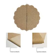 Lace Linen Placemat, Flower Shaped Table Mat 33.5cm Round Reusable Autumn Wedding Table Mat, Brown Rustic Style Dinner Party Holiday Farmhouse Decor - Apricot - View 8