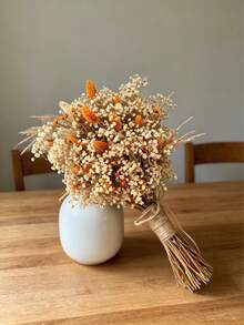 1pc Artificial Baby's Breath Bridal Bouquet, Finished Flower Arrangement, Home Decor Ornament, Halloween Christmas Thanksgiving Table Decoration, Wedding Decor Bouquet, Premium Groom And Bride Boutonniere, Florist Bouquet, Birthday Anniversary Party Favor Decor Bouquet Gift, Photography Prop - Multicolor - View 10