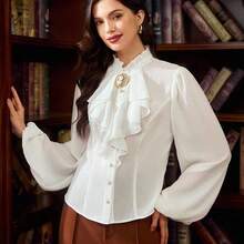 Women Blouses & Shirts - Bordeaux - View 9