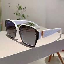 1pc Fashion Diamond Decor White Design Multifunctional Glasses, Suitable For Daily Wear - Multicolor - View 1