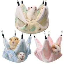 Hamster & Sugar Glider Warm Double-Layer Hanging Bed, Suspended Squirrel Sleeping Bag, Pet Supplies - A - View 4