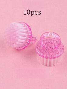 3/5/10 piezas Cepillo de uñas Cepillos de limpieza de uñas Anillos, Cepillo suave para eliminar el polvo para limpiar dedos y uñas de los pies, Herramienta mini de limpieza de uñas Colores adecuados para el verano - Multicolor - Ver 20