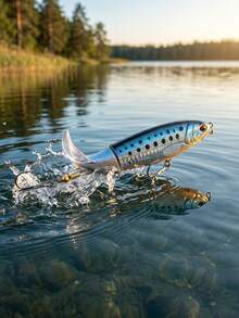 GOTURE 1pc Topwater Propeller Fishing Lures Kit - 360° Spinning Tail For Long Casting, 3X Stronger Treble Hooks, 3D Fish Eyes (Bass/Pike/Snook Saltwater & Freshwater) - Multicolor - View 4