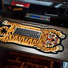 Fierce Tiger Mouse Pad: Creative Shaped Desk Mat Anti-Slip Mat Desktop Carpet Game Handle Desktop Gadget Mouse Pad - View 1