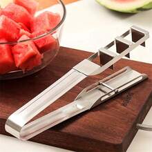 Stainless Steel Watermelon Square Slicer, Melon And Fruit Cube Cutting Tool, Salad Knife, Vegetable And Fruit Cube Cutter, Suitable For Parties, Camping, Kitchen - Multicolor - View 7