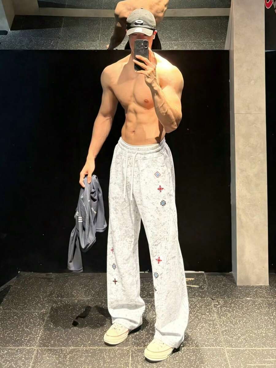Men Sweatpants - Grey - View 1