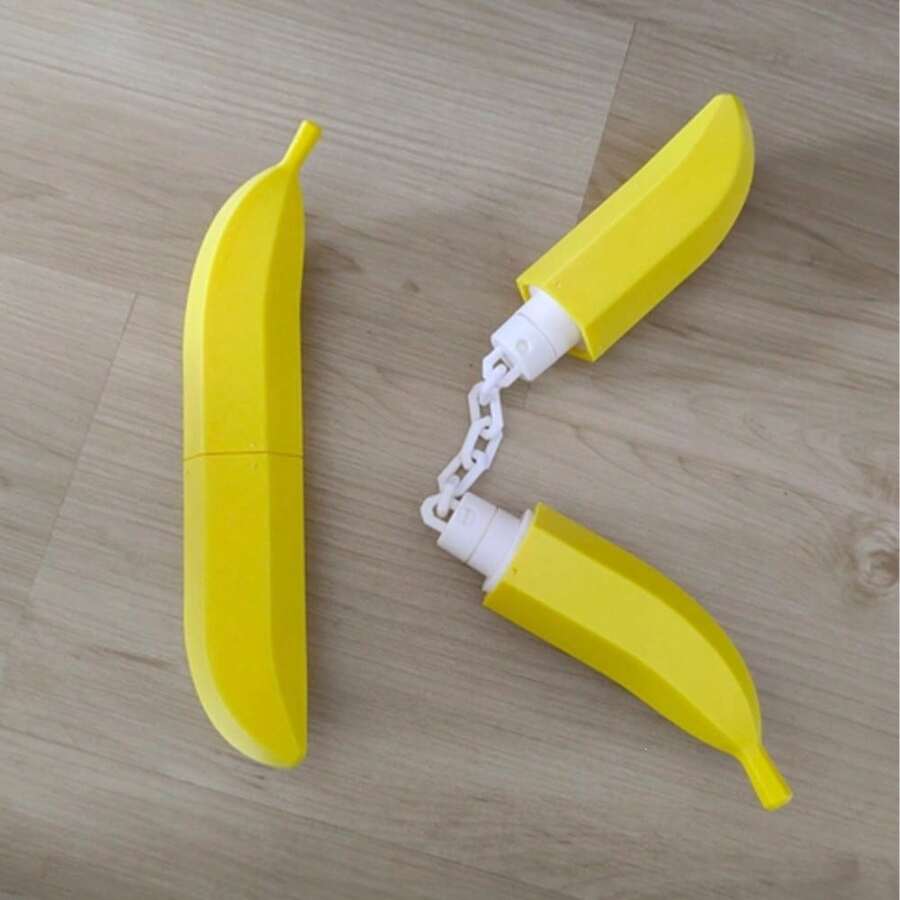 Realistic Banana Shape Nunchucks 3D Print, Funny Novelty Leisure Toy, Cool Cosplay Prop For Themed Parties, Perfect For Home Office Display & Casual Play - Multicolor - View 1