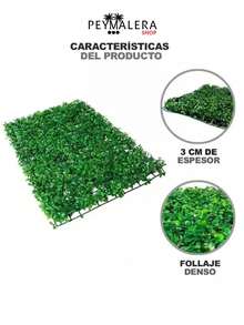 Follaje artificial 40x60 cms (10 piezas), Muro Cesped Naturaleza Artificial, Decoracion Pared, Jardin y Hogar, set perfecto para decorar fiestas, eventos y rincones verdes en navidad, fondo para luces Christmas, fotos y ambientes acogedores - 10 piezas - Ver 5