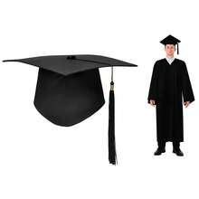 10 pzs Gorro de Graduacion Birrete de Graduacion con Borla Color Negro, Set de 10 Gorros de Graduacion Unisex para Niños 11 a 15 años - Ver 4