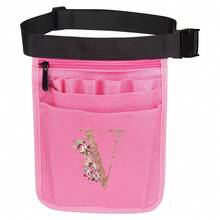 1pc Nursing Tool Waist Bag Nurse Medical Bag Rose Gold Initials A To Z Letter Pattern Multifunctional Adjustable Multi-Insert Bag, Pet Medical Care Bao Universal Multi Pocket Nurse Fanny Pack Multi Pocket Waist Organizer Belt With Adjustable Waist Strap Work Pocket Medical Supplies Storage Waist Pouch Organizer Pouch - Pink - View 20