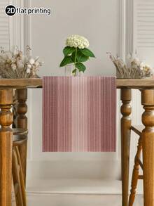 1pc Gradient Style Table Runner, Modern Living Room Dining Tablecloth Mat, Dry Cleanable, Machine Washable, Suitable For Kitchen, Dining Table, Party, Wedding Decoration, Entryway, Family Gathering, Coffee Table, Living Room - Retro Terracotta Brick Red - View 1