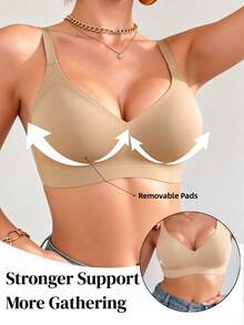 Seamless Wireless Soft Cup Bra For Women, Lightweight Unlined Elastic Pullover Bra With No Underwire - Multicolor - View 8
