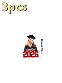 1/3/5/10/20pcs Customized Graduation Photo Fan, Personalized Photo Glitter Name Fan, Bachelor's Gown, Graduation Ceremony Decoration, Back To School Gift Photo Booth Prop For Teen - Multicolor - View 17