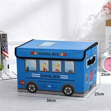 Toy Storage Box Car-Shaped Foldable Storage Bin Storage Box Children's Non-Woven Fabric Storage Box - Multicolor - View 3