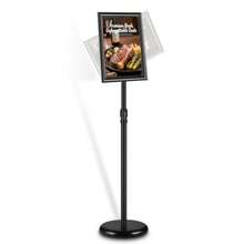 Roll Up BannersSign Holder 8.5x11 Inch Adjustable Sign Holder Stand With Base Signage Stand With Snap-Open Frame Display For School Store Business Advertise Show Christmas Decor Black - Black - View 1