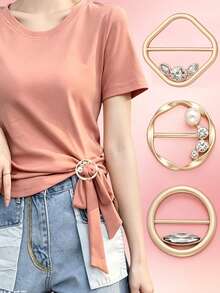 No-Sew Adjustable Hem & Cuff Clips For T-Shirts And Dresses - Quick Adjustment Fasteners, Multi-Garment Knot Fasteners - Multicolor - View 6