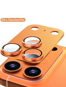 適用於 iPhone 17 Pro Max 相機鏡頭保護貼 - [防碎] [強黏著] [相容手機殼] 金屬後置相機螢幕保護貼 (橘色、銀色、藍色) - A - 查看 14
