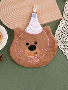 1 pieza/3piezas Toalla de mano con patrón lindo de oso, perro, conejo, super absorbente, toalla decorativa colgante, toalla de mano decorativa para cocina y baño, absorbente, fácil de limpiar, toalla personalizada - Multicolor - Ver 14