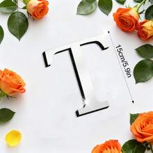 OUTANA Premium 1cm Thick 3D Mirror Wall Letters - Custom Acrylic Alphabet Sign For Wedding Initials, Party Backdrop & Luxury Home Decor (4"/6"/8" Sold Separately) - Silver - View 86