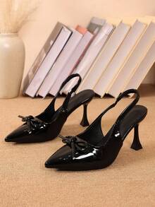 qishangda Sandálias femininas de plataforma com salto super alto e bico aberto, sapatos de bico aberto com fivela de tira única, saltos altos antiderrapantes - Preto - Ver 6