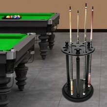 SanBouSi 9-Hole Revolving Billiard Stick Cue Rack Wood Billiard Cue Rack Stick Holder Pool Stick Holder - Black - View 10