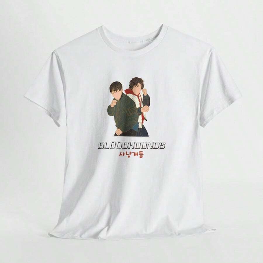 Bloodhounds Kdrama T-Shirt Korean TV Series Fan Art Tee Woo Do-Hwan - 白色 - 查看 1
