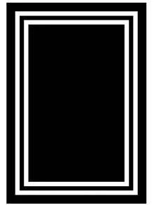 Alfombra de pasillo y alfombra de área antideslizante lavable con impresión digital para sala de estar, diseño moderno | Estilos moderno, escandinavo, bohemio y clásico | 100% poliéster - Blanco y Negro - Ver 7