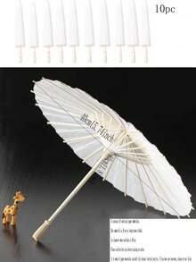 10件/6件/4件/1件 多尺寸 30cm/40cm/60cm 直徑 手工傳統新娘傘，婚禮裝飾配件，優雅攝影道具與派對用品，無需電源，遮陽傘 - 白色 - 查看 18