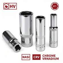 SenRocc Set Soket Dalam 6 Titik Penggerak 1/4 Inci 11 Buah Set Soket Panjang Metrik Dari 4mm Hingga 14mm Kelas Profesional - 11 buah/set - View 4