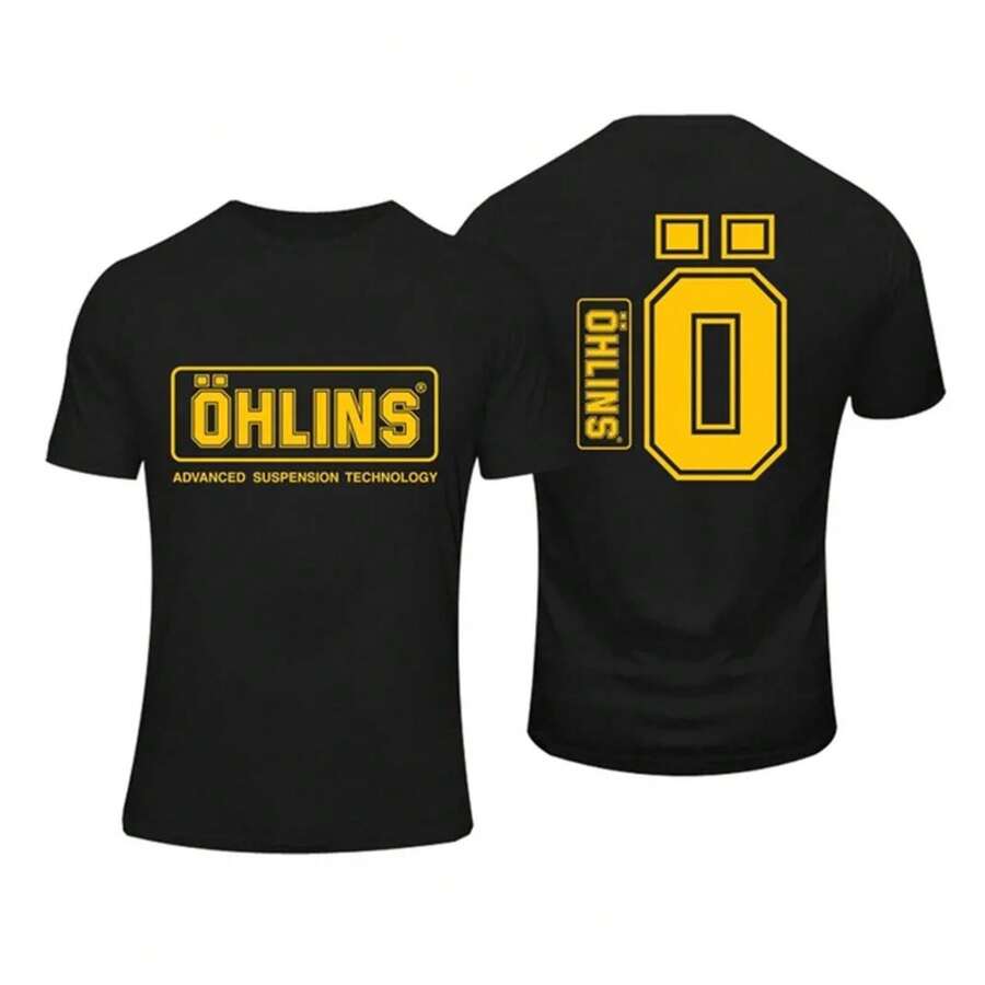 Amazing Tees Men's Ohlins Shock Suspension Auto Motorcycle Sport Racing T-Shirt Summer Casual Oversized Men's Short Sleeve T-Shirts - MTQQ-3730 - View 1