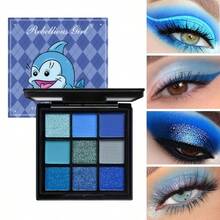 4pcs 9-Color Eyeshadow Palette With 9 Shades - Matte & Shimmer Suitable For Daily Makeup, Music Festivals, Parties | High Pigmentation, Blendable Palette With Green, Purple, Black, Blue Tones | For -Skin Tones, Professional Blending - 彩色 - 查看 5