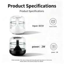 Bedroom Mini Humidifier, Small Home Use Large Capacity Mist Aromatherapy Machine, High Mist Output USB Humidifier, Top Fill, Large Capacity, Suitable For Bedroom, Plant Moisturizing, With 7-Color Light, Quiet Operation - Mist - View 12