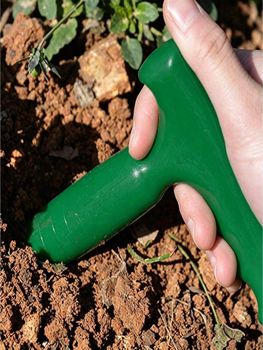 1件裝塑膠播種器 T型手柄附刻度園藝種植工具 手持式種子與球莖種植挖孔器 - 多款 - 查看 1