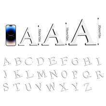 OUTANA Premium 1cm Thick 3D Mirror Wall Letters - Custom Acrylic Alphabet Sign For Wedding Initials, Party Backdrop & Luxury Home Decor (4"/6"/8" Sold Separately) - Silver - View 4