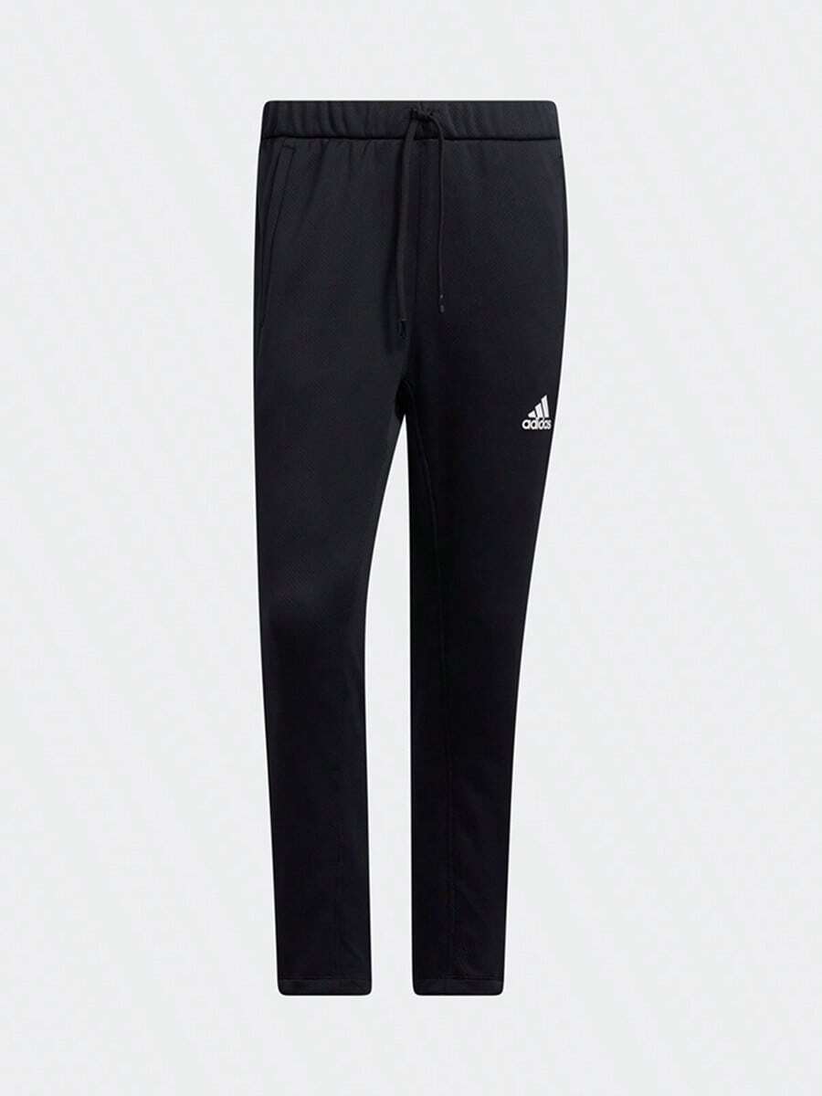 Adidas 男士春秋運動長褲,訓練跑步多功能健身抽繩運動褲 H29174 - 黑色 - 查看 1