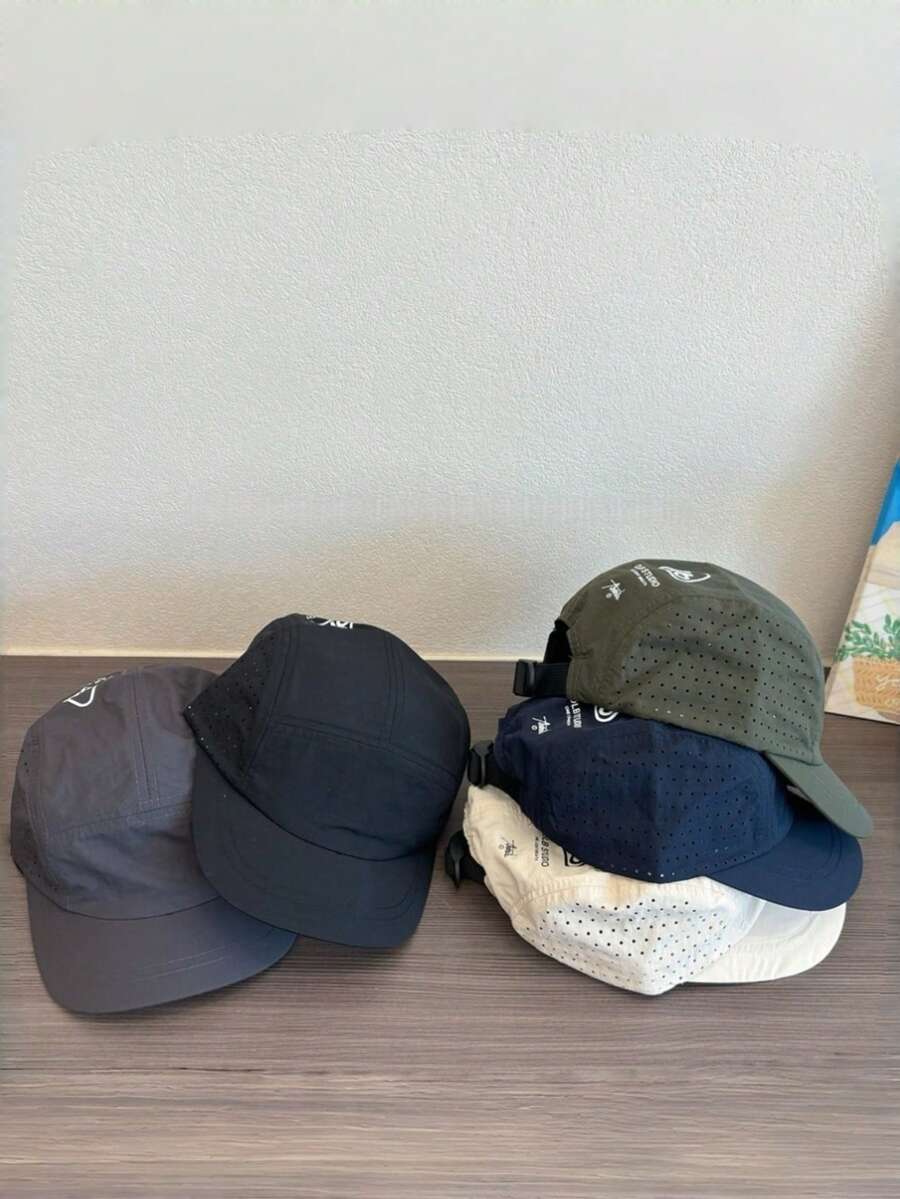 1頂夏季薄網眼透氣棒球帽 快乾棒球帽 男女通用 網眼透氣短帽簷帽 戶外運動百搭防曬棒球帽 - A - 查看 1
